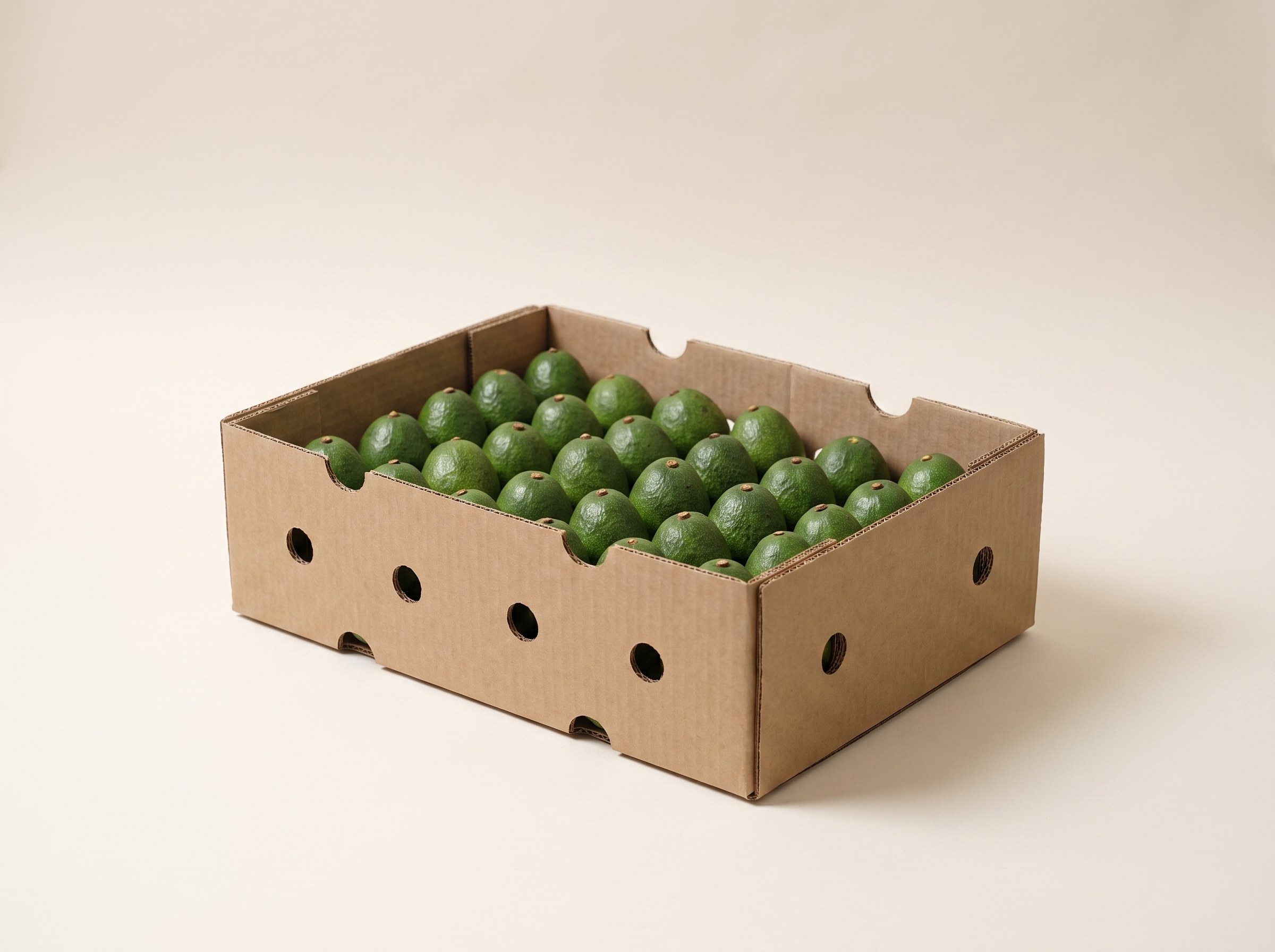 Caja agrícola BUGA PAPER armada, con producto fresco